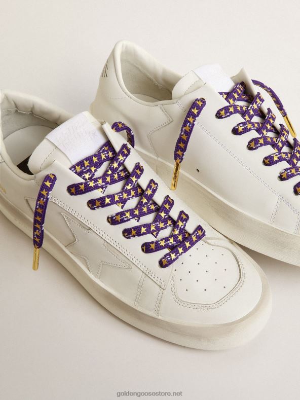 naised lillad pitsid kaunistuste ja kontrastsete kuldtähtedegaGolden Goose B6B0T415