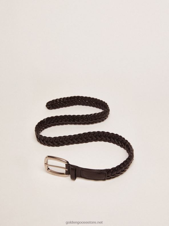 naised mustast punutud nahast vööGolden Goose B6B0T296