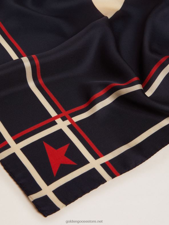 naised kesköösinine kollektsiooni sall kontrastsete värvide ja triipudegaGolden Goose B6B0T318