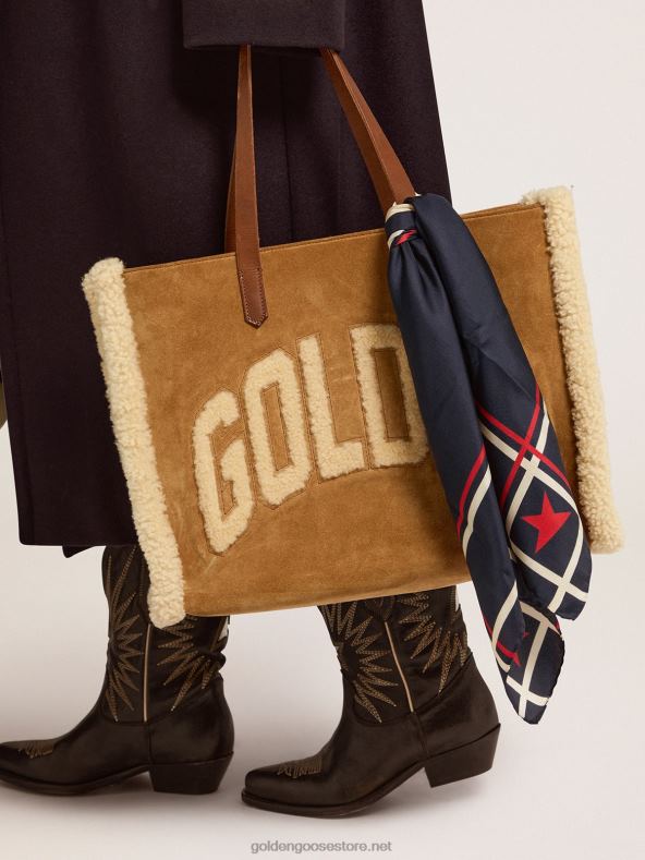 naised kesköösinine kollektsiooni sall kontrastsete värvide ja triipudegaGolden Goose B6B0T318