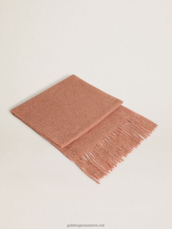 naised puuderroosa villane sall narmaste ja toon-toonis 'kuldse' kirjaga B6B0T290