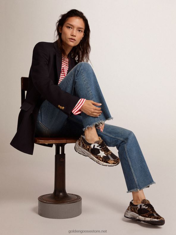 naised leopardimustrilisest poni nahast isatähe tossudGolden Goose B6B0T89