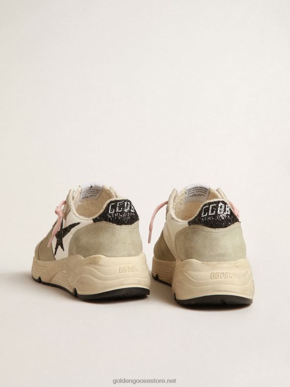 naised hallide seemisnahast sisetükkide ja musta säraga jooksutaldGolden Goose B6B0T200