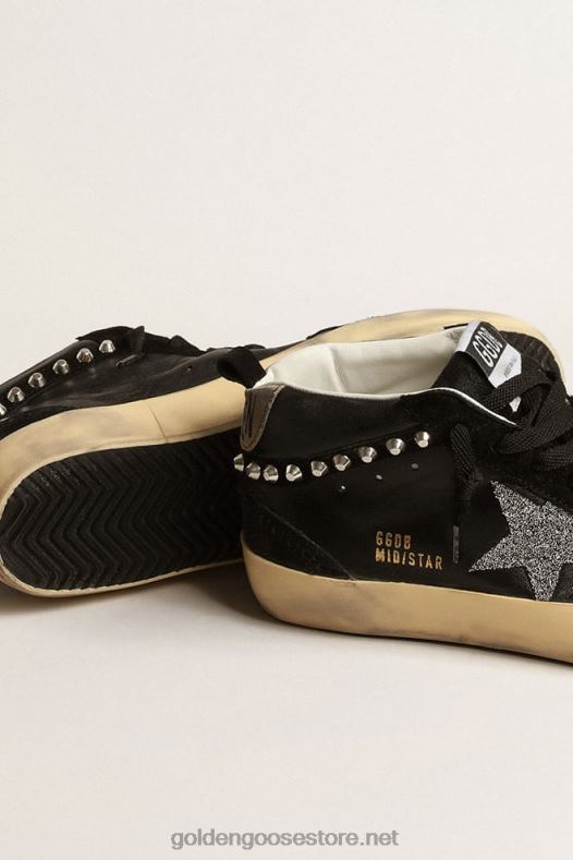 naised kesktäht mustast nappast ja seemisnahast swarovski kristallist tähegaGolden Goose B6B0T161