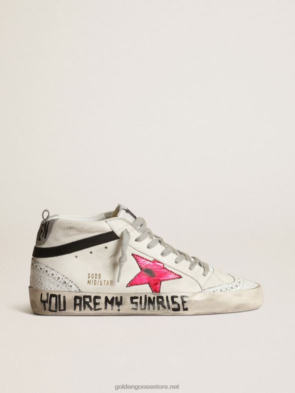 naised kesktäht roosa lamineeritud nahast tähe ja musta välgugaGolden Goose B6B0T231
