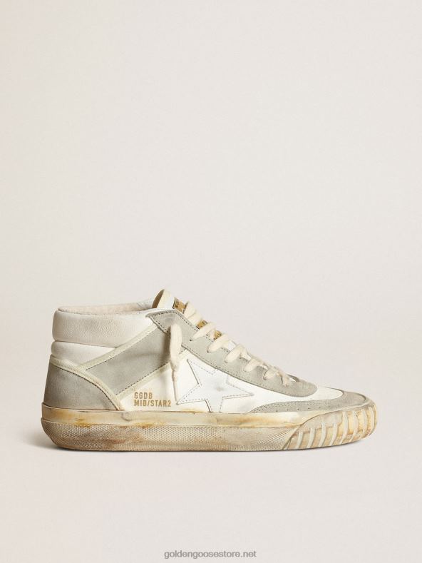 naised mid star tossud jäähalli seemisnahast vahetükkidega ja valge nahast tähegaGolden Goose B6B0T224