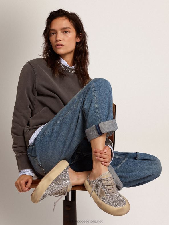 naised Hõbedase sädelusega kosmosetähtede sabot kingadGolden Goose B6B0T78