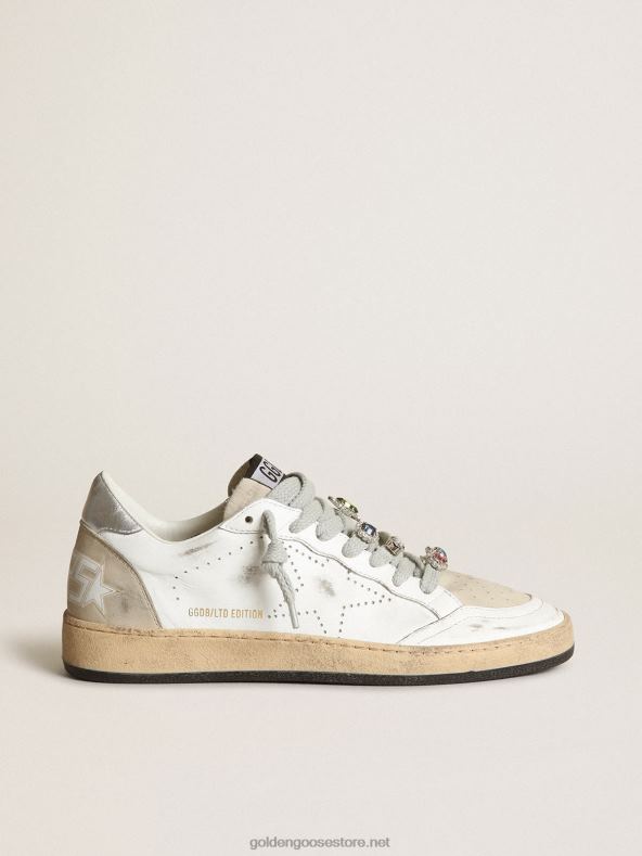 naised perforeeritud tähega valgest nahast ball star lab tossudGolden Goose B6B0T62