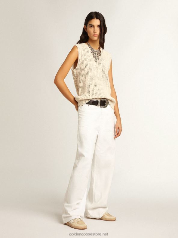 naised piimvalgest nailonist ball star tossud valge nahktähe ja piimvalgest nahast kontsagaGolden Goose B6B0T16