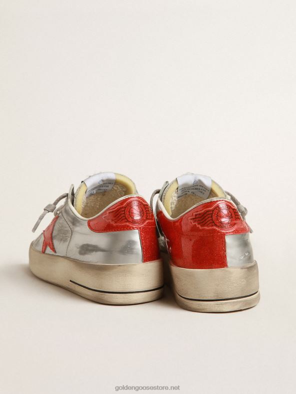 naised Stardan lamineeritud nahast punaste sädelevate vahetükkidegaGolden Goose B6B0T190