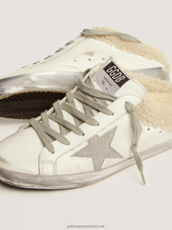 naised valgest nahast superstaar-sabotid, sääriva voodrigaGolden Goose B6B0T96