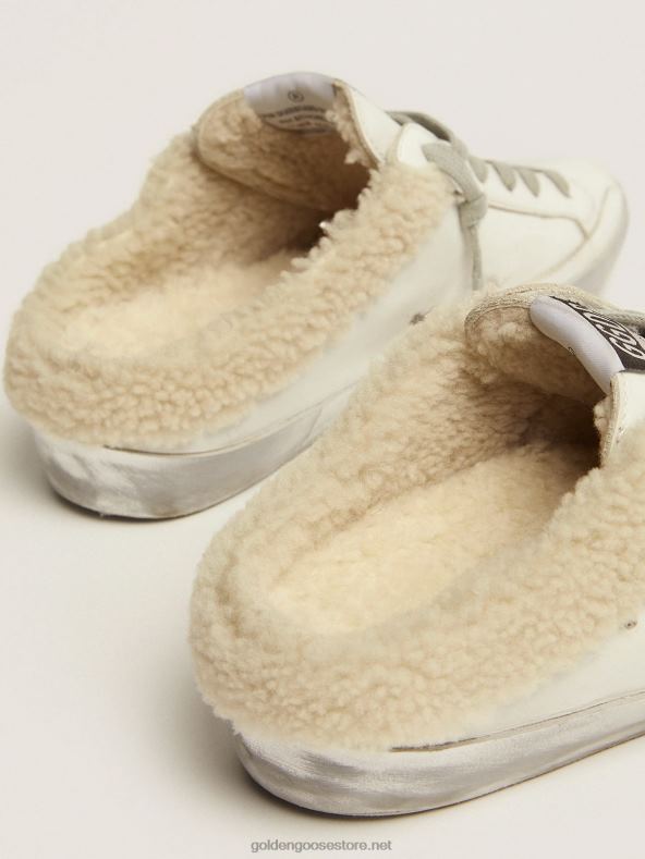 naised valgest nahast superstaar-sabotid, sääriva voodrigaGolden Goose B6B0T96