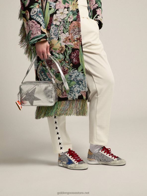 naised hõbedase sädelusega ja multi-foxingiga superstaari tossudGolden Goose B6B0T101