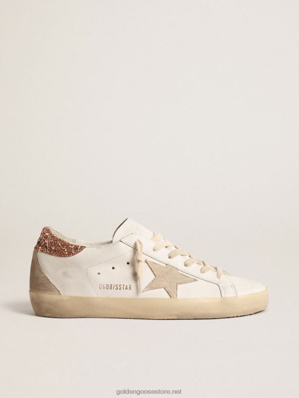 naised super-staar seemisnahast tähe ja virsiku-roosa sädeleva kontsagaGolden Goose B6B0T197