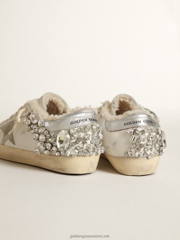 naised super-staar tossud, millel on kärbitud vooder ja dekoratiivsed kristallidGolden Goose B6B0T189
