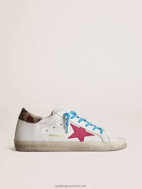 naised super-star ltd fuksia seemisnahast tähe ja kamuflaažiga kontsagaGolden Goose B6B0T239