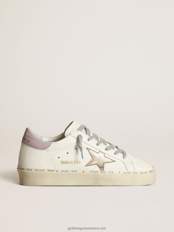 naised valge hi star kuldse tähe ja lilla naplaki kontsagaGolden Goose B6B0T281