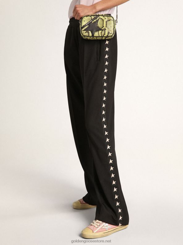 naised v-star ltd beebiroosast seemisnahast tossud hõbedase metalliknahast tähegaGolden Goose B6B0T129