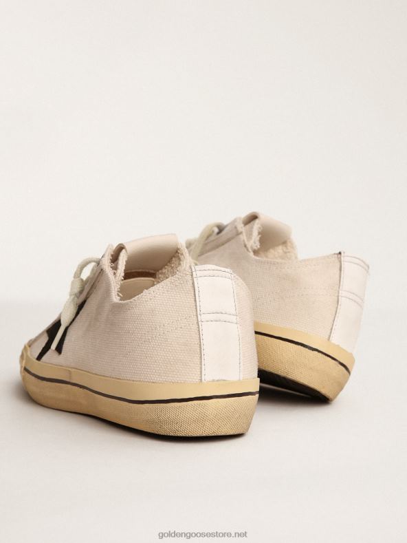 naised v-star ltd musta seemisnahast tähega ja tikitud kirjaga tossudGolden Goose B6B0T113